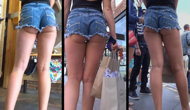 Девушки в обтягивающих джинсах и шортах 08.08.21
