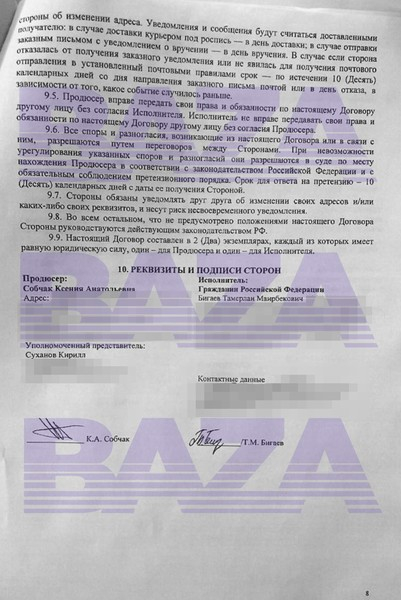 Документы, подтверждающие, что Ксения Собчак была работодателем админов канала «Тушите свет»